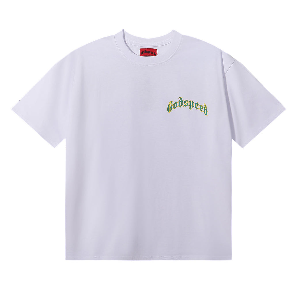 Godspeed T-shirts Masked Man Printed Cotton Crew Neck Short Sleeve Men and Women