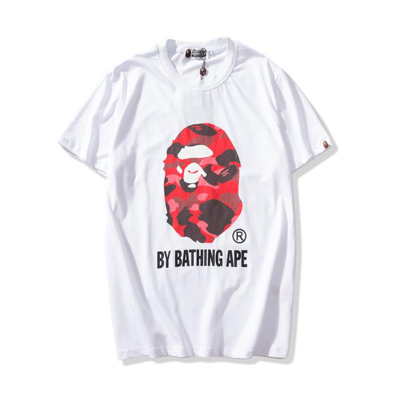 Bathing Ape T-Shirt Colorful Avatar Print Male and Female Couples Wear Youth Casual Top
