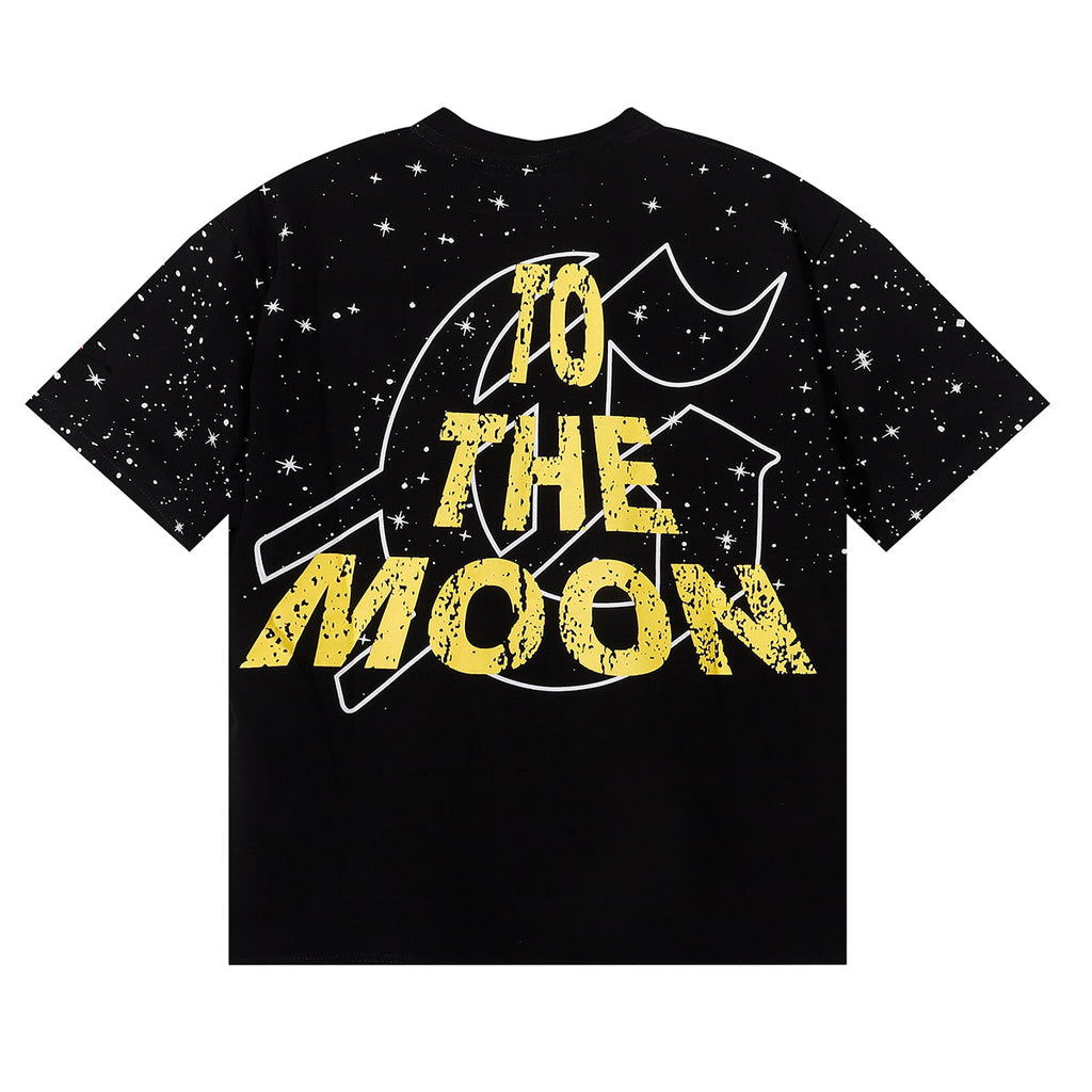 Godspeed T-shirts Astronaut Earth Gypsy Printing Cotton Casual Short Sleeve Men and Women