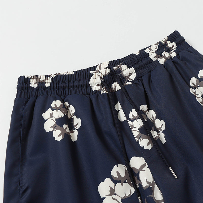 Denim Tears Shorts Yellow flower woven