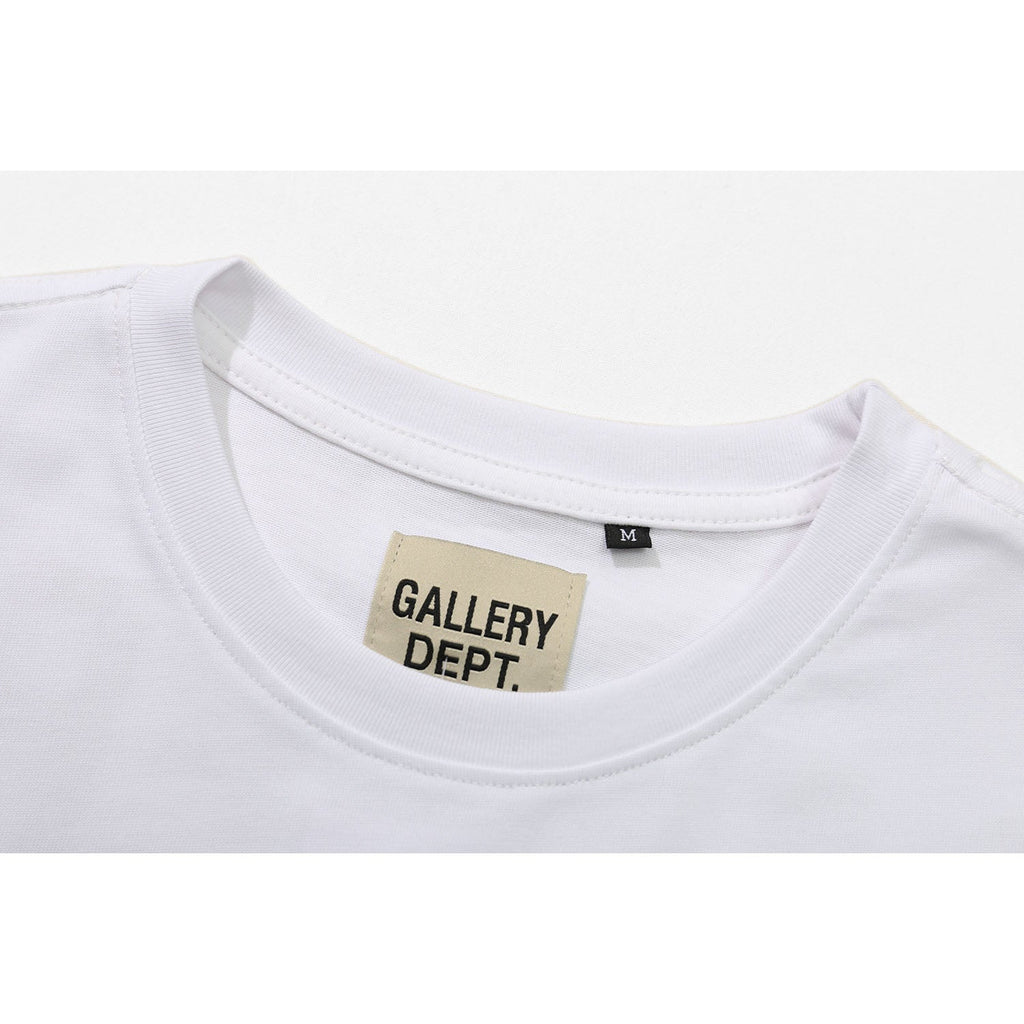 Gallery Dept T-Shirt Bronzing Letter Slogan Printed Short Sleeve T-Shirt