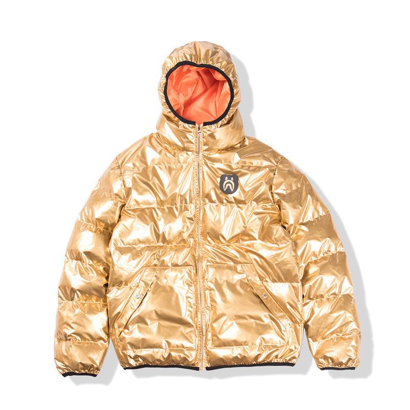 Bathing Ape Coat Shark Head Thickened Youth Casual Loose Yellow Cotton-Padded Jacket