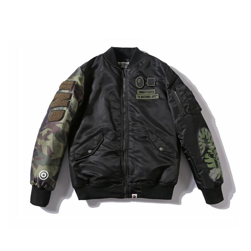 Bathing Ape Coat Autumn and Winter Fashion Brand Camouflage Sleeve Thickened Men's Casual Cotton-Padded Clothes Coat