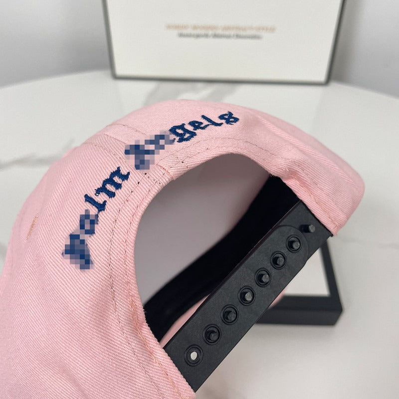 Palm Angels hats flame alphabet palm tree embroidered distressed baseball cap