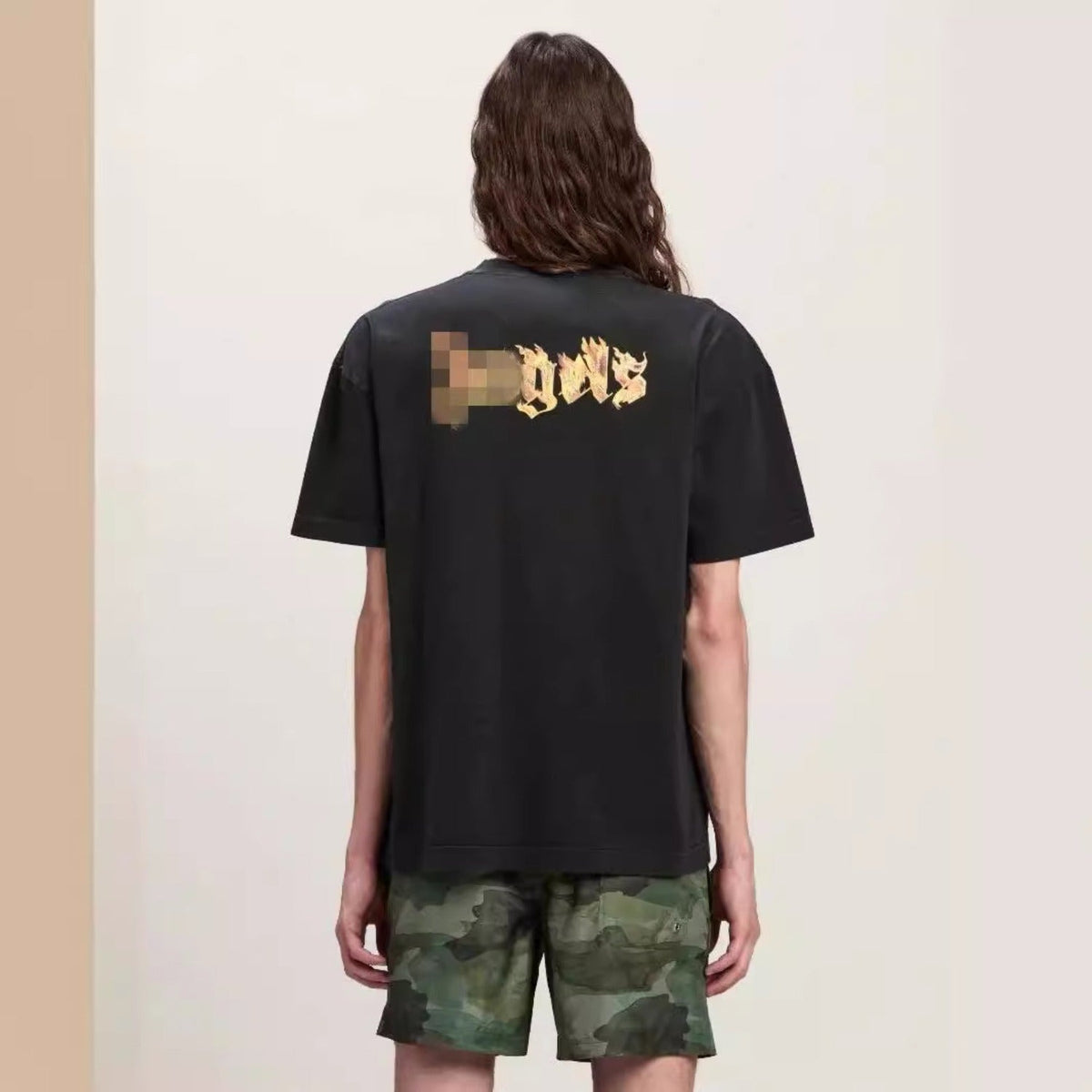 Palm Angels T-shirt Flame Letter Logo Short Sleeve T-shirt