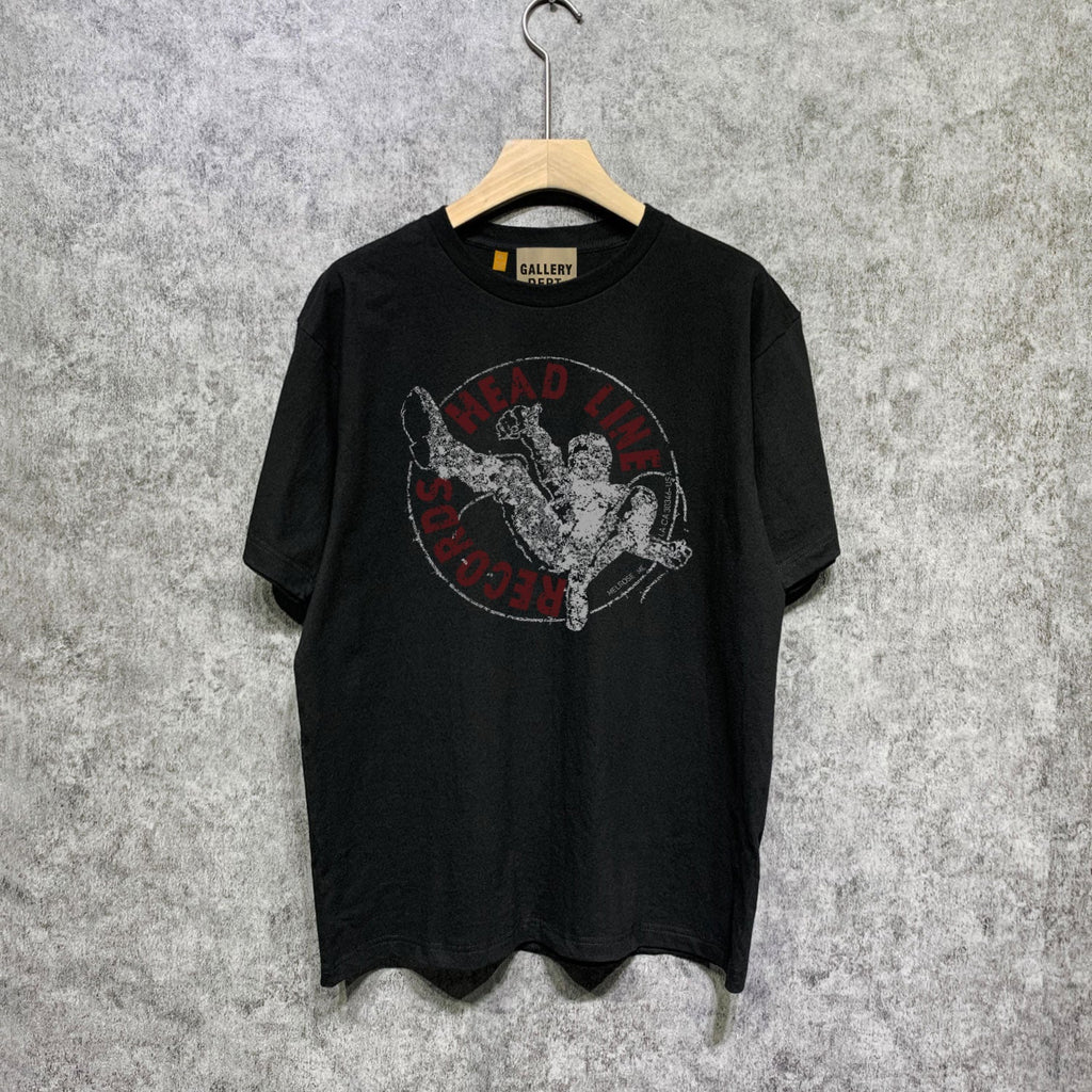 Gallery Dept T Shirt Retro Printed Loose Short-Sleeved Shirt