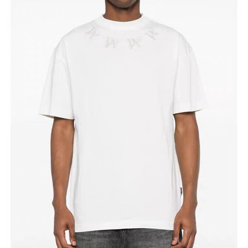Palm Angels T-shirt Letter Painted Coconut Tree Print Short Sleeve T-shirt