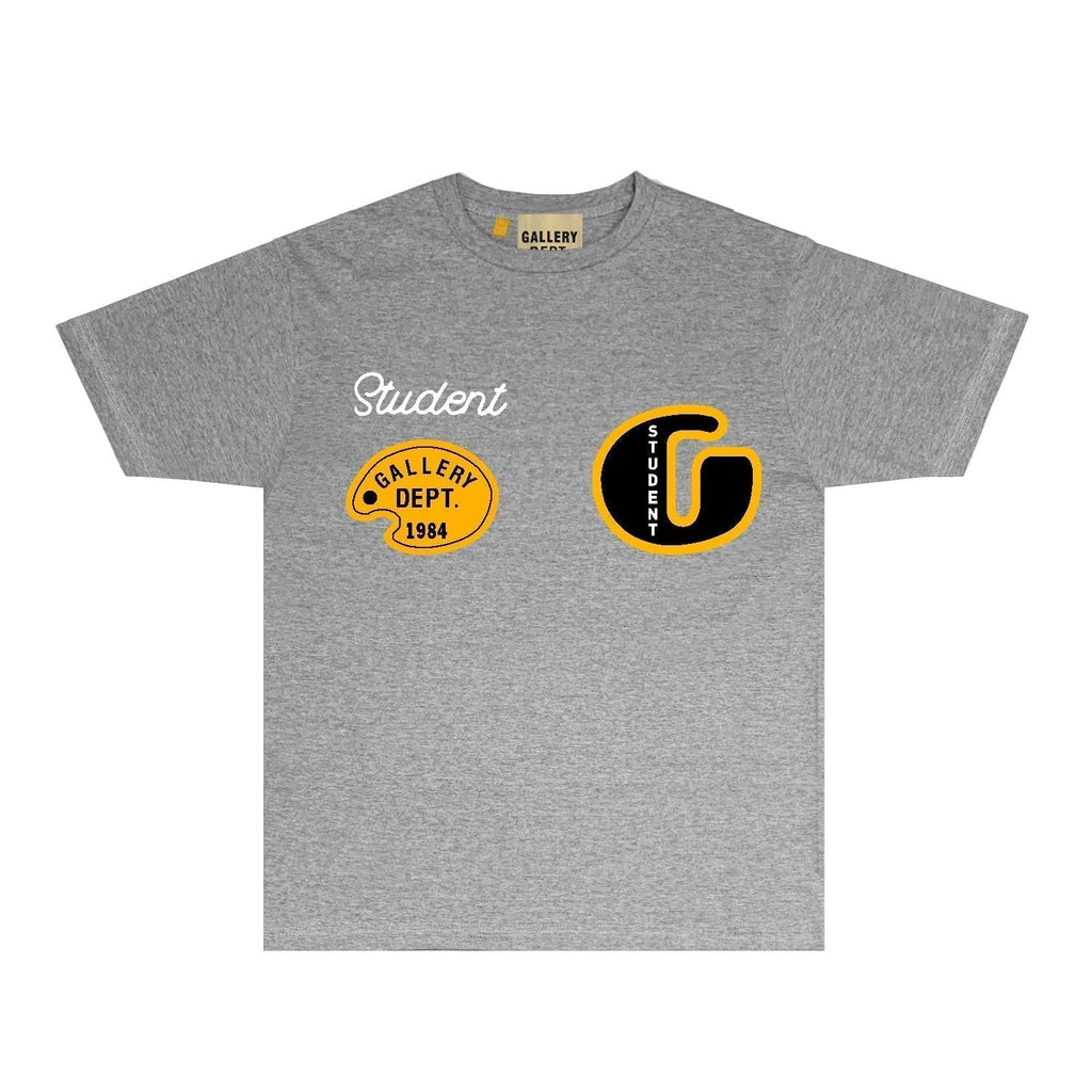 Gallery Dept T Shirt Retro Printed Loose Short-Sleeved Shirt