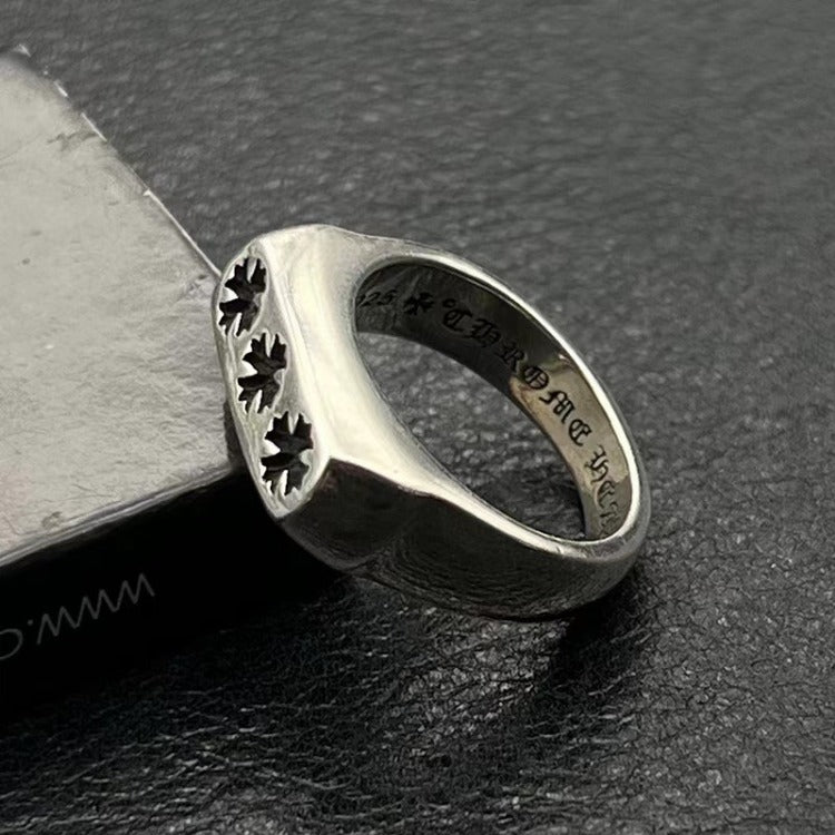 Chrome Heart Ring Cross Glossy