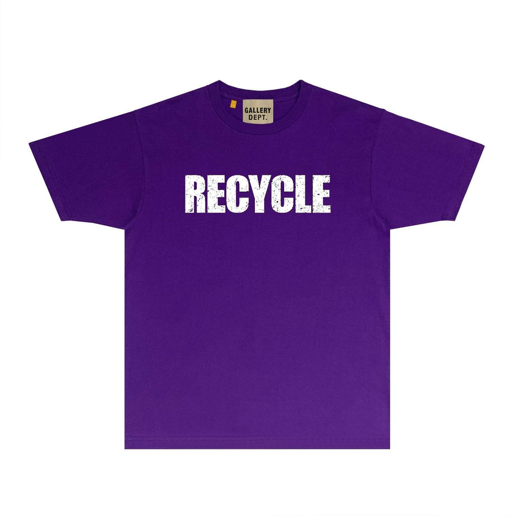 Gallery Dept T Shirt Retro Printed Loose Short-Sleeved Shirt