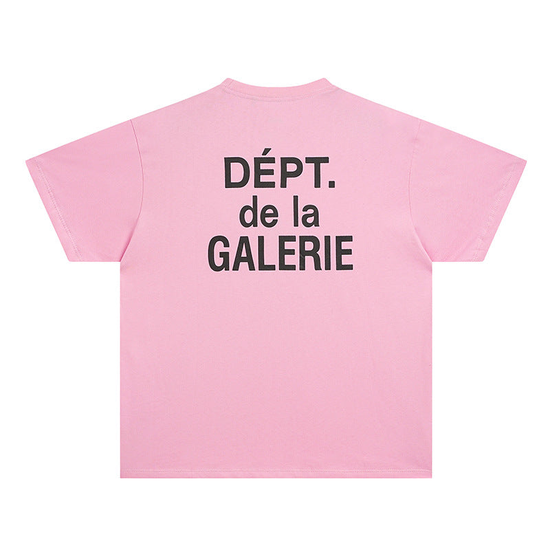 Gallery Dept T Shirts round Neck Short Sleeve T-shirt Pure Cotton