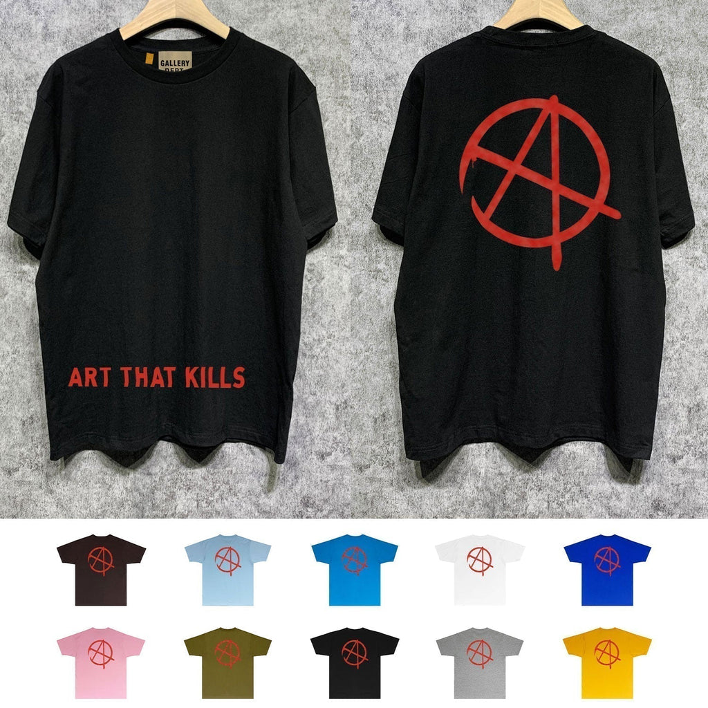 Gallery Dept T Shirt Retro Printed Loose Short-Sleeved Shirt