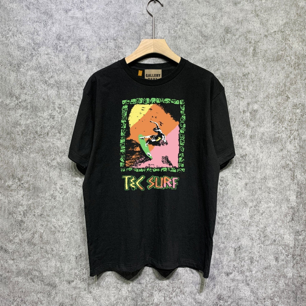 Gallery Dept T Shirt Retro Printed Loose Short-Sleeved Shirt