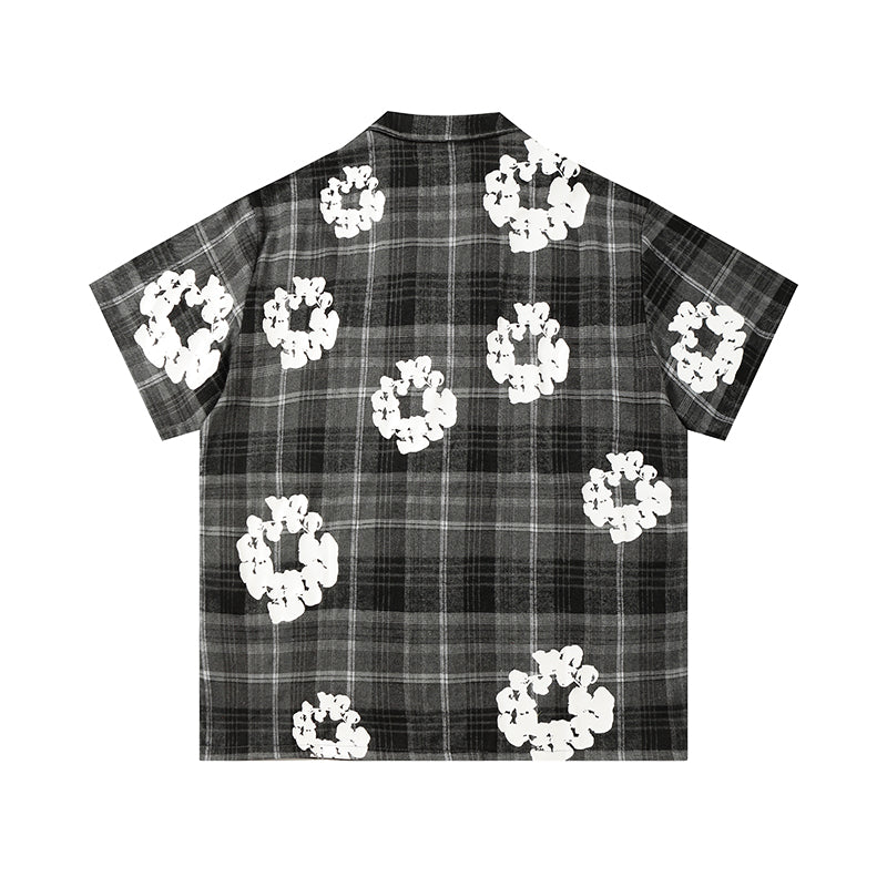 Denim Tears Shirt Kapok Plaid Short Sleeve Shirt