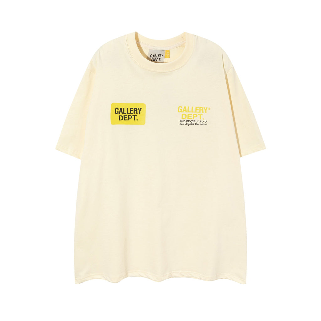 Gallery Dept T Shirts Summer Los Angeles Gallery Dept Letter Print Short Sleeved T-shirt