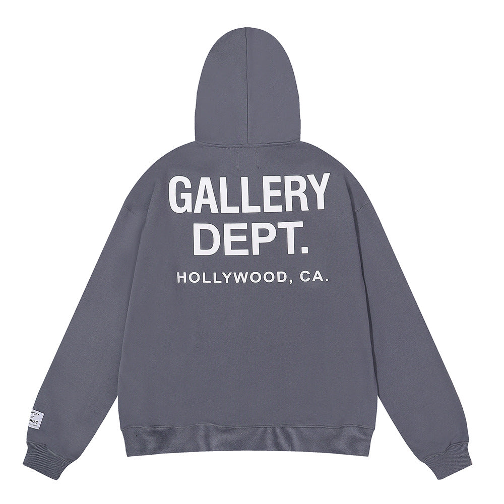 Gallery Dept Hoodie Micro Label Alphabet Slogan Hooded Sweater
