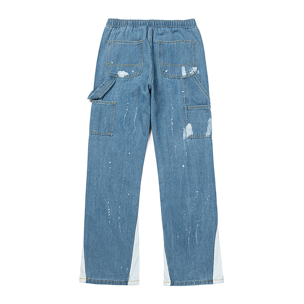 Gallery Dept Jeans Hand Painted Ink Splicing Contrasting Jeans