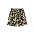 Bathing Ape Shorts Men's Side Double Shark Head Windbreaker Cloth Shorts Elastic Waist Fifth Pants Middle Pants Casual Shorts