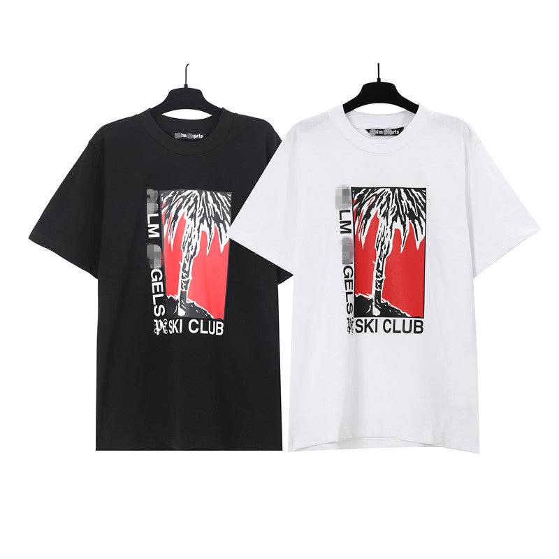 Palm Angels T-shirt Angel Alphabet Slogan Short Palm Sleeve T-shirt