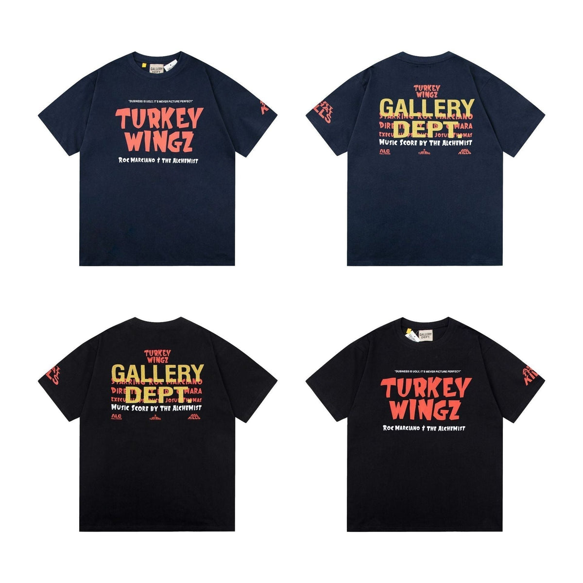 Gallery Dept T-Shirt Ink-splashing Tie-dye Alphabet Short Sleeve T-Shirt