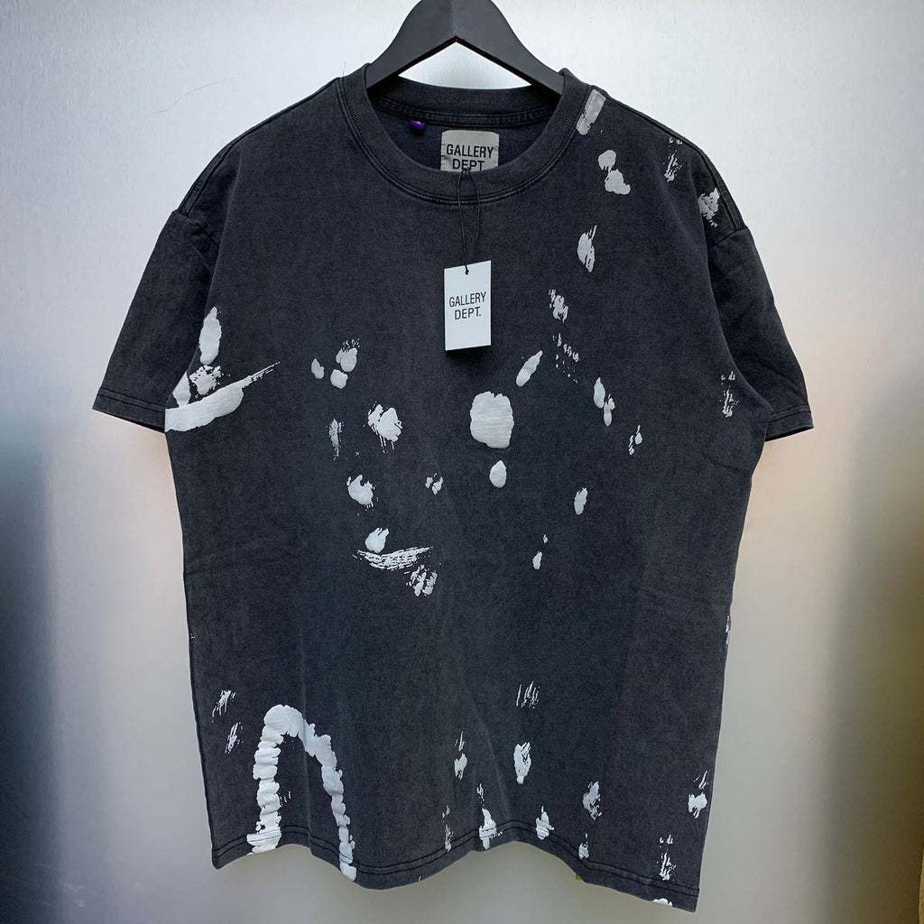 Gallery Dept T-Shirt Color Hand Painted Splash Ink Letter Print Short Sleeve T-Shirt