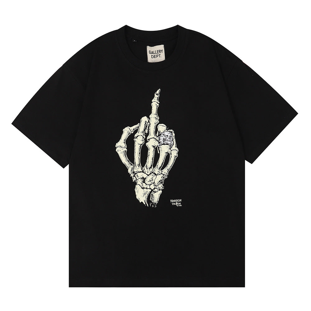 Gallery Dept T-shitrs Men's Summer Skull Hand Bone T-shirt