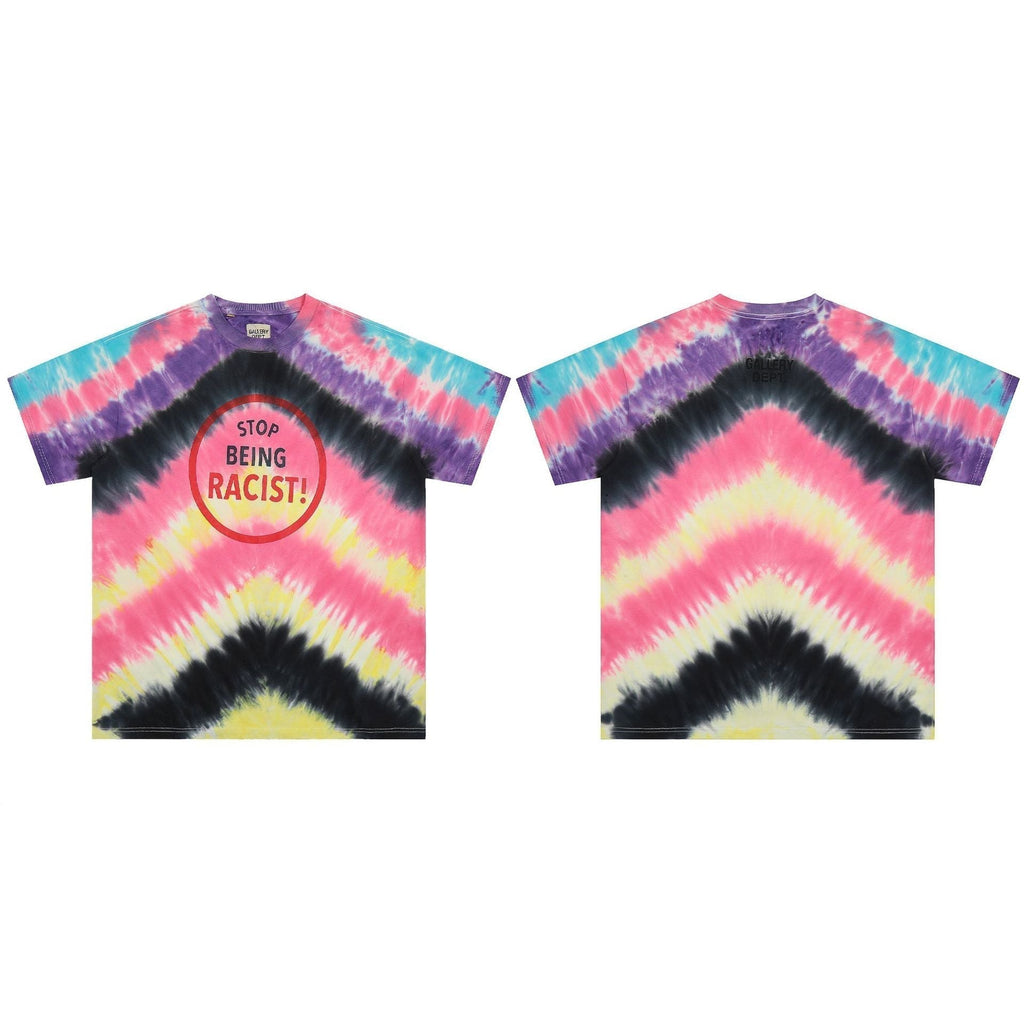Gallery Dept T Shirts Tie-Dye Short Sleeve plus Size T-shirt
