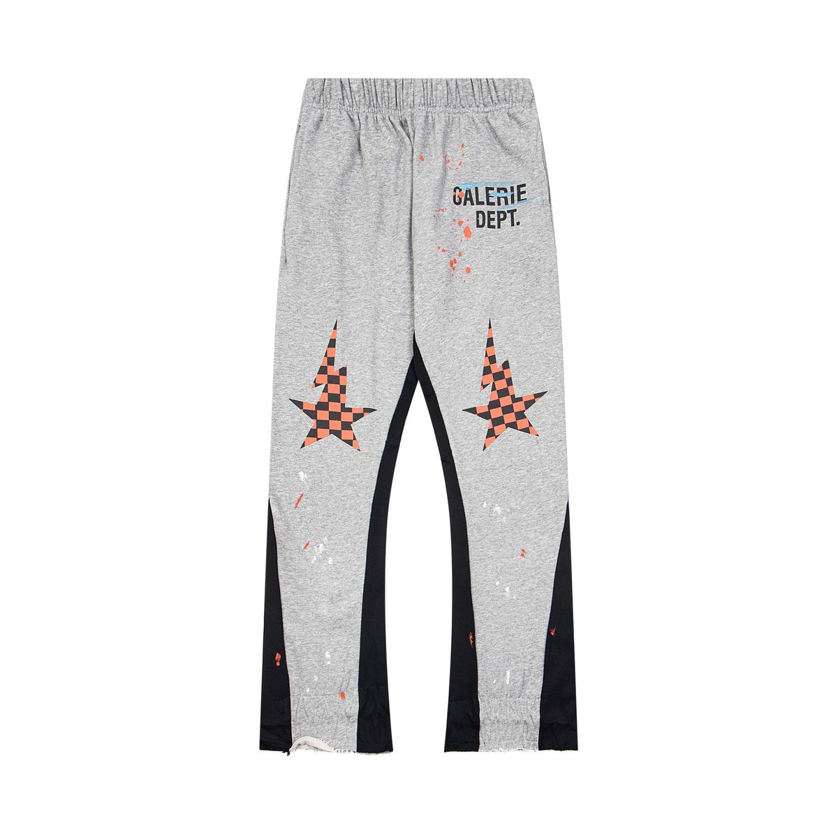 Gallery Dept Sweatpants Hand-painted splashed ink letter patch splicing casual trousers