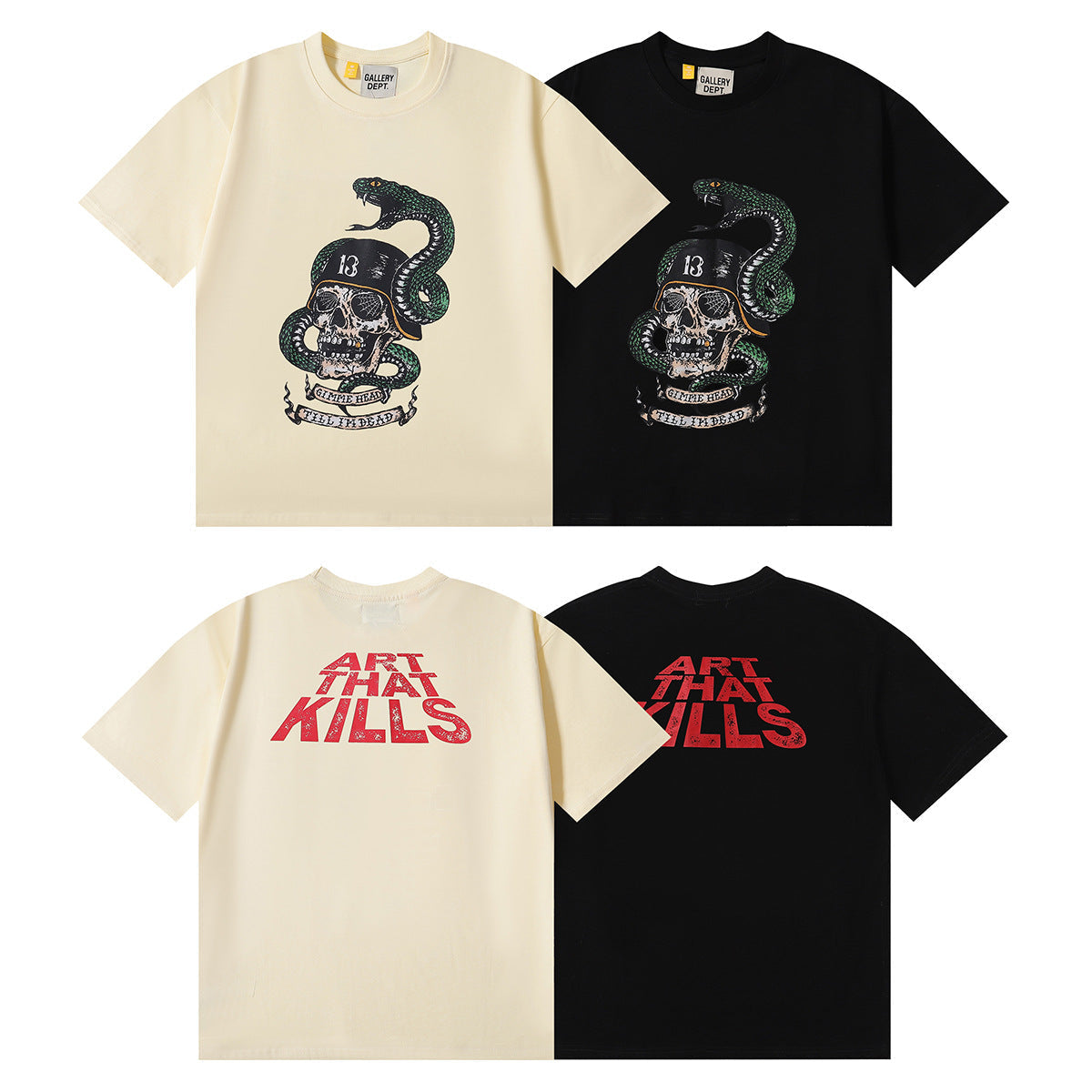 Gallery Dept T-Shirt Cobra Skull Soldier Short Sleeve T-Shirt
