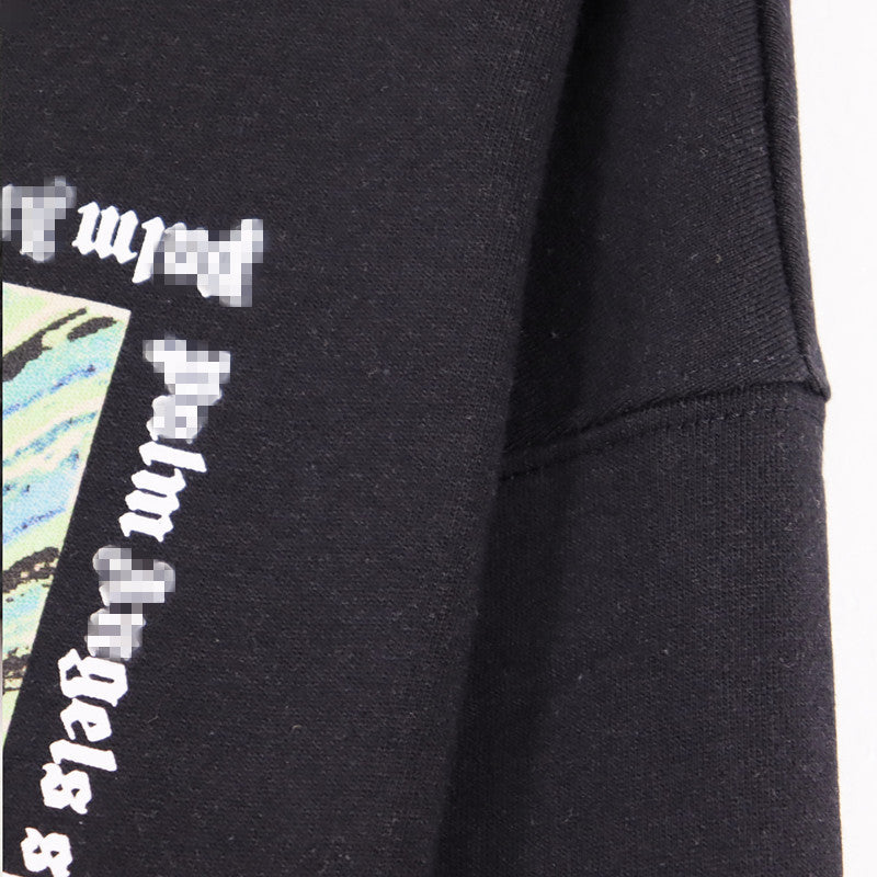 Palm Angle Sweatshirt Palm Angels Color Logo Printing Long Sleeve Crew Neck Sweater Men and Women