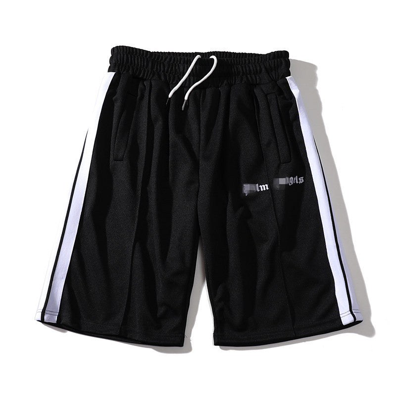 Palm Angle Shorts Palm Angels Striped Men and Women Couple Sports Casual Shorts Loose