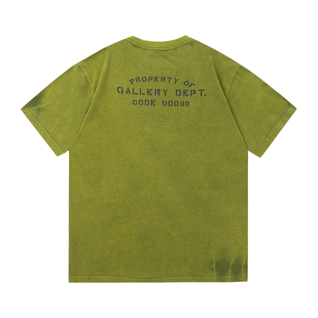 Gallery Dept T-Shirt Hand Painted Splash Ink Letter Short Sleeve T-Shirt