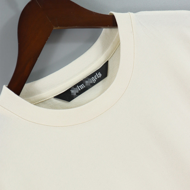 Palm Angels T-shirt Sketch Break Shark Alphabet Short Sleeve T-shirt