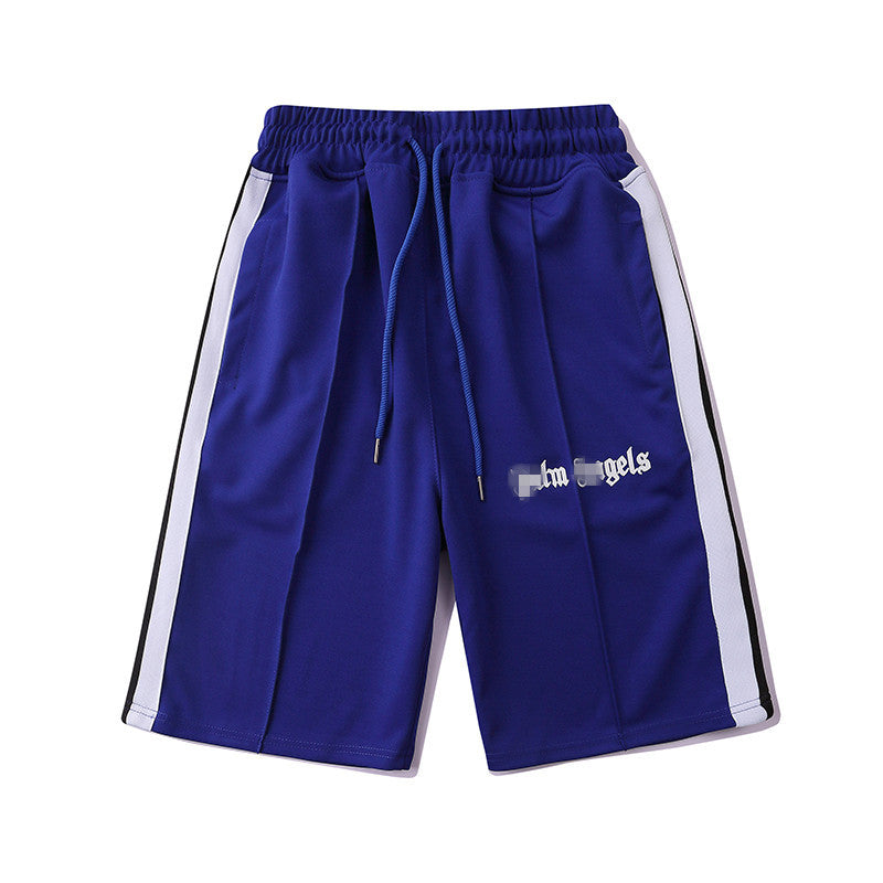 Palm Angle Shorts Palm Angels Striped Men and Women Couple Sports Casual Shorts Loose