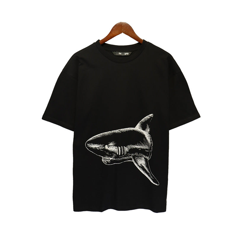 Palm Angels T-shirt Sketch Break Shark Alphabet Short Sleeve T-shirt