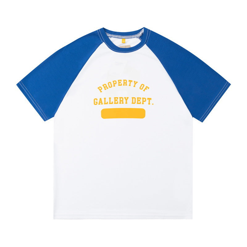 Gallery Dept T-Shirt Letter 8 Print Mesh Short Sleeve T-Shirt