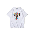 Bathing Ape T-Shirt Summer Casual Loose Large Size Short Sleeve Cartoon Letter Little Monkey T-shirt