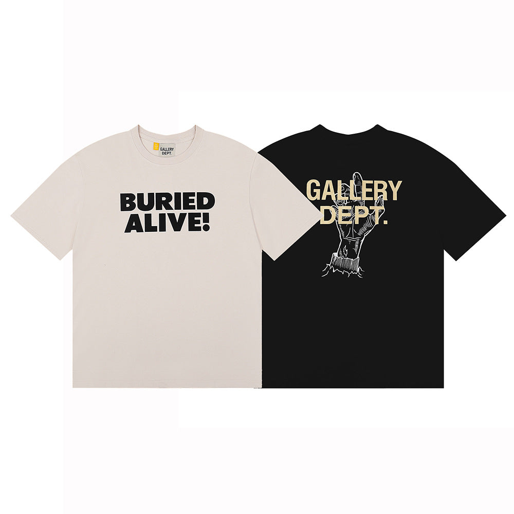 Gallery Dept T Shirts High Street Fashion Brand Gallery Dept Printed Cotton Short Sleeve T-shirt
