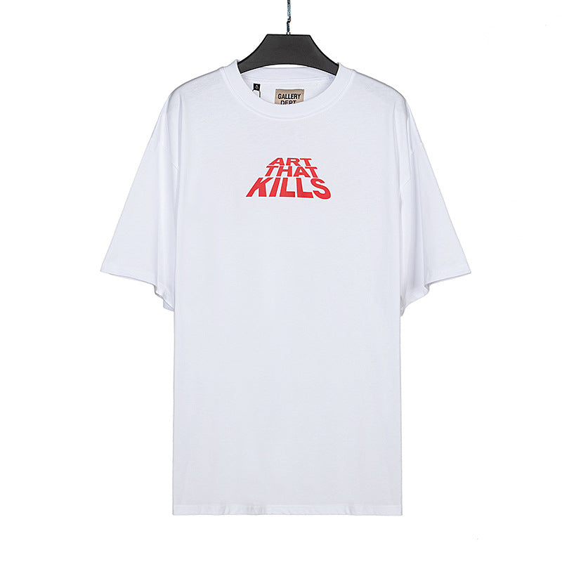Gallery Dept T-shitrs Men's Retro Alphabet plus Size Short Sleeve T-shirt