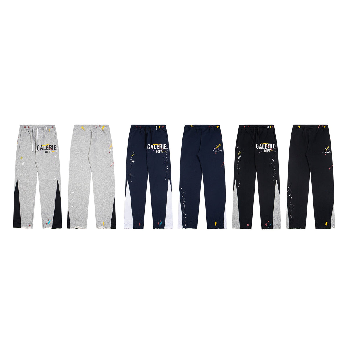 Gallery Dept Sweatpants Hand-painted splashed ink alphabet casual trousers