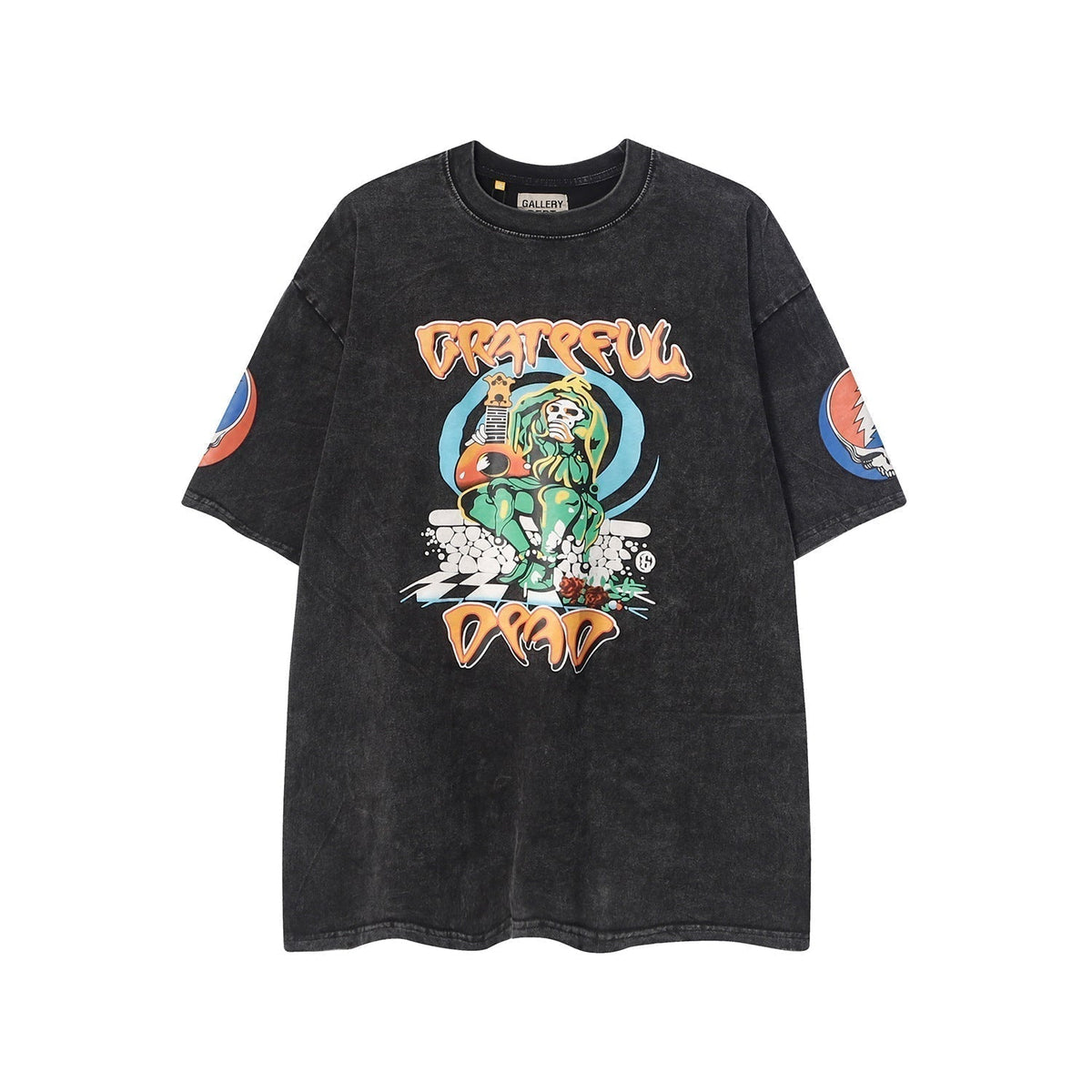 Gallery Dept T Shirts Los Angeles Street Retro Gallery Dept Printed Cartoon Short Sleeve T-shirt