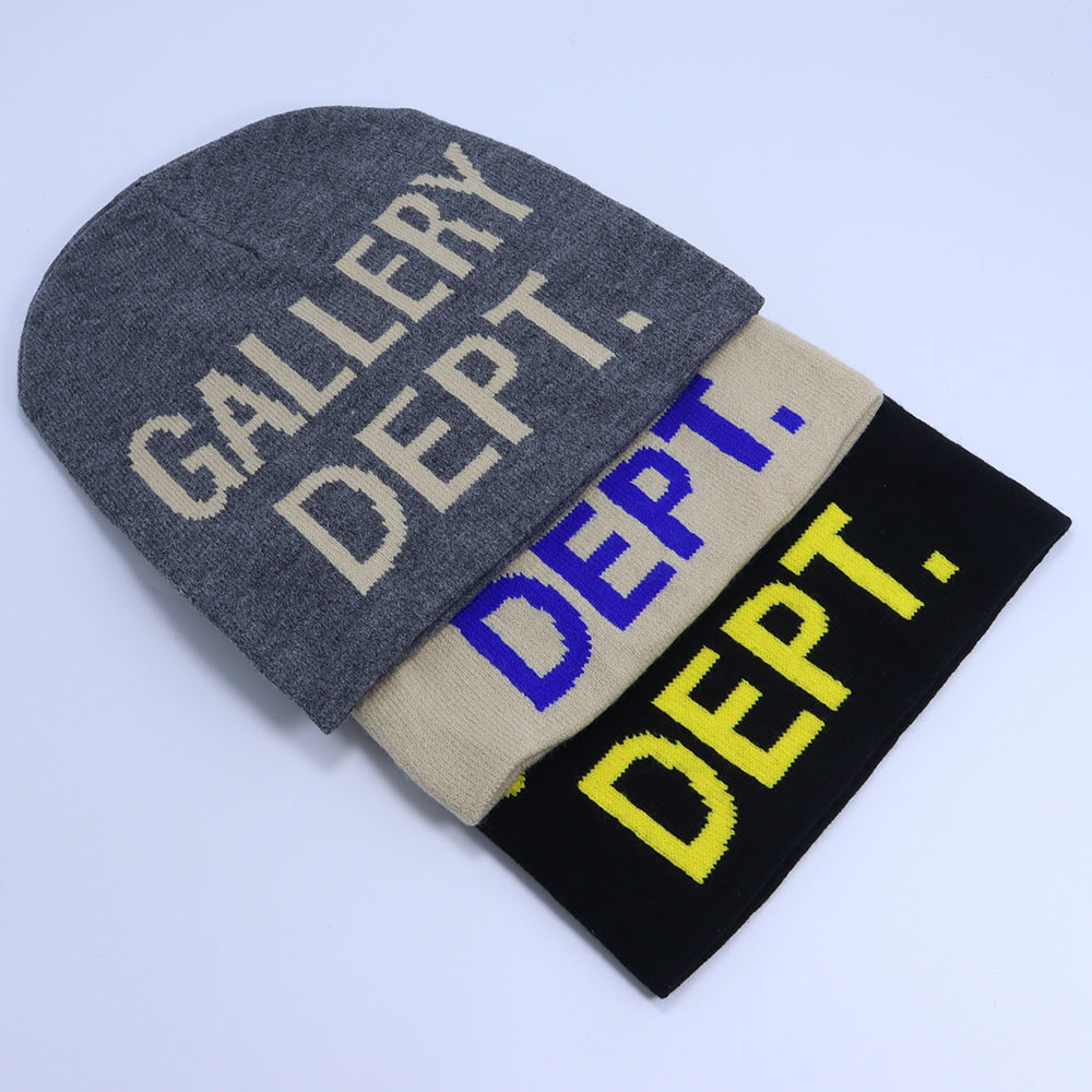 GALLERY DEPT Hat men's and women's alphabet knitted hat autumn and winter outdoor