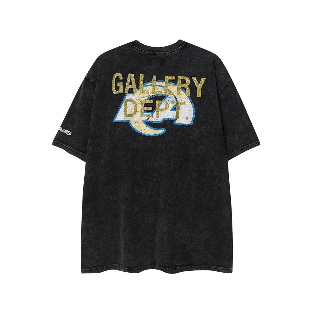 Gallery Dept T Shirts Short Sleeve Los Angeles Street Retro Gallery Dept Printed Distressed T-shirt