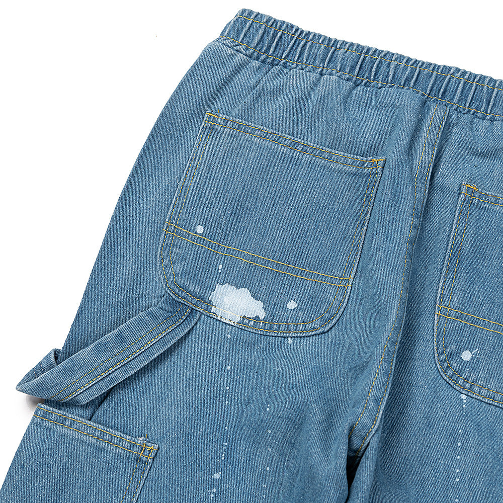 Gallery Dept Jeans Hand Painted Ink Splicing Contrasting Jeans