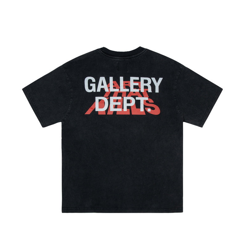Gallery Dept T-shitrs Men's Retro Graffiti Printing Short Sleeve