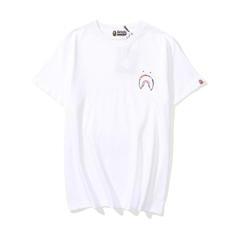 Bathing Ape T-Shirt Cartoon Round Neck Summer Printed Large Size Short Sleeve Casual