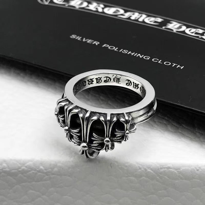 Chrome Heart Ring Crown Ring