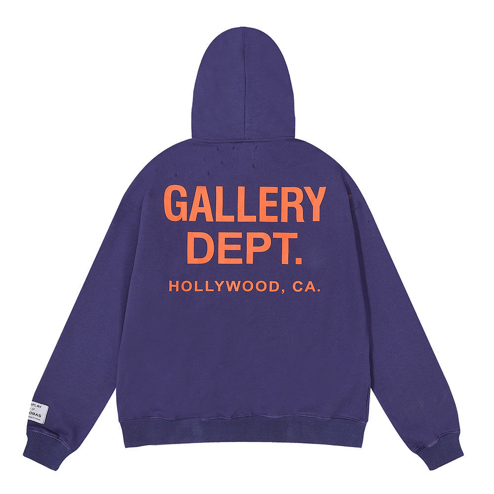 Gallery Dept Hoodie Micro Label Alphabet Slogan Hooded Sweater