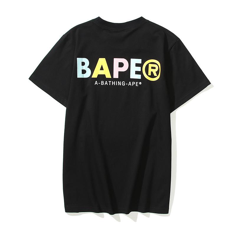 Bathing Ape T-Shirt Summer Loose Leisure Pullover Letter Short Sleeve T-shirt