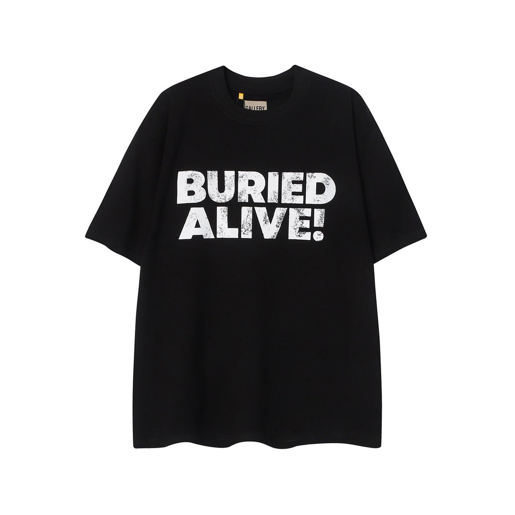 Gallery Dept T Shirts Short Sleeve Los Angeles Gallery Dept Male and Female Couples Wear Loose BF